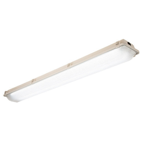 Columbia Lighting LXEM4-50ML-RFA-EU 47W 4ft. LED Environment, 50K, 4850-5350 LM, Ribbed Acrylic Shielding, Fixed Output, 120-277V White