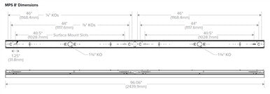 Columbia Lighting MPS8-50MW-C-W-ED-U 8ft. Linear LED Light, 80CRI,50K, 7200 LM, Curve, Acrylic Lens, Wide 0-10V 120-277V