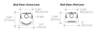 Columbia Lighting MPS4-40ML-F-W-EDU-ELL14 4ft. Linear LED Light, 80CRI, 40K , 4800 LM, Flat Acrylic Lens, Wide Distirbution, 0-10V 120-277V with EM
