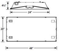 Columbia Lighting RLA24-35MLG-EDU 55W 2ft.x4ft. Recessed LED Architectual Luminaire, 35K, Medium Lumen, Grid Ceiling, 0-10V 120-277V