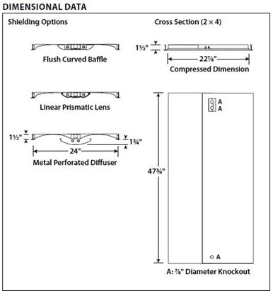 Columbia Lighting ZPT24-254G-LSRR-EPU 2ft.x4ft. Zero Plenum Troffer, Two 54W T5HO Lamps, Grid Lay-in Ceiling Type, Linear Prismatic Lens with Surface Relief Diffuser Shielding, Ribbed Curve Reflector, Electric T5, 1.00 Ballast Factor, 120V-277V