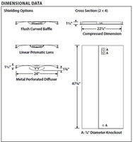 Columbia Lighting ZPT24-254G-LSRR-EPU 2ft.x4ft. Zero Plenum Troffer, Two 54W T5HO Lamps, Grid Lay-in Ceiling Type, Linear Prismatic Lens with Surface Relief Diffuser Shielding, Ribbed Curve Reflector, Electric T5, 1.00 Ballast Factor, 120V-277V