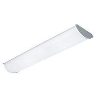 4' Round Wrap with Switchable Lumen technology (3900/4800/5500 lumens) and Switchable CCT technology (3500/4000/5000K). Frosted acrylic lens and efficacy up to 153 lumens per watt
