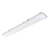 4', 80 CRI, 5000K, 5170 Lumens, Surface Mount, Ribbed Frosted Acrylic Lens, 0-10V Dimming Driver, 120-277V, 42W, 123 LPW, White