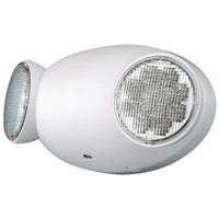 LED Emergency, 2 Lamp Heads, 120/277V, 1W, White Housing, NiMh Battery, UL 924, NFPA 101, NFPA 70, OSHA, CEC Title 20 Compliant