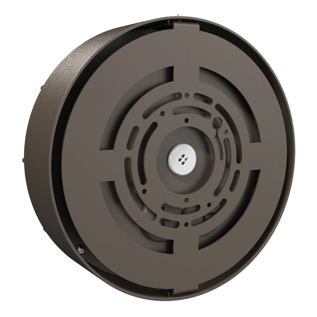 LED Round Bulk Head Light With Diamond Cage - Glass Lens - Wall or Ceiling Mount – Wet Location - Watt Selectable 15W/12W/9W - Color Selectable 30K/40K/50K - 120/277V - Bronze Finish - Integrated Photocell Included