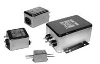 Power Line Filter 50Hz to 60Hz 3A 250VAC Quick Connect Flange Mount - 3EHT1