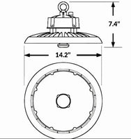 240 Watt UFO LED High Bay Light - 32000 Lumens - 5000K Daylight - 120-277V - Black Finish