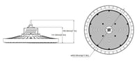 500 Watt UFO LED High Bay Light - 80,000 Lumens - Color Selectable 30K/40K/50K - 120-277V - Black Finish