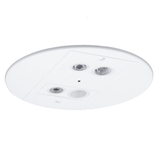 High impact, UL flame rated thermoplastic emergency light, recessed mount, four 1W LEDs, white finish