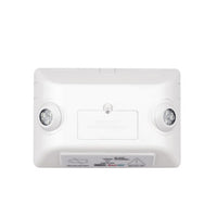 High impact, UL flame rated thermoplastic emergency light, 6W LED heads, EasyIDTM, white finish