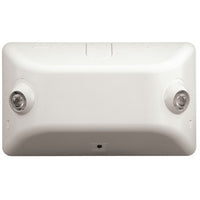 High impact, UL flame rated thermoplastic emergency light, 1W LED heads, white finish, Spectron self-test/self-diagnostics