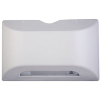 Architectural, low-profile outdoor emergency light, 6350K, heater equipped, self-test/self-diagnostics, white finish