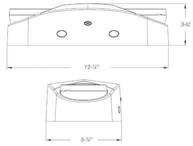 High Output Emergency Light - Choose White or Black Finish With 90 Minute Battery Back-Up