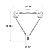 LED Modern Pole Light - 300 Watt - 39000 Lumens - 5000K Daylight - 120-277V - Bronze - Fits Up to 2.5 Inch Pole Top