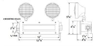 Dual-Lite C1D2TR-6V8W Class 1 Division 2 Hazardous Location Emergency Light, 6V, 8W, Twin Head, Left Side Hub