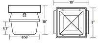 Dual-Lite C942FE 42W CFL RidgeLine Outdoor Emergency Canopy Light, with Emergency Battery Back-Up, Dark Bronze Finish