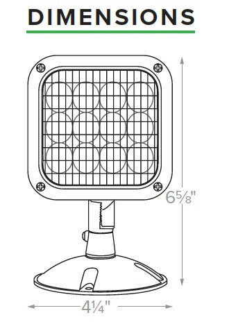 Dual-Lite CRHO 6V 1W LED Outdoor Remote Lighting Head, Wet Location, Single Head, Silver Finish