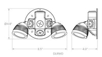 Dual Lite DLRWDB-1205L Outdoor LED Remote Head, Double Lamp, Black Finish
