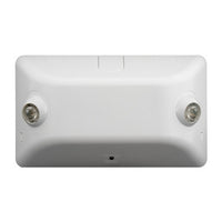 Dual-Lite EV2D 1W Architectural LED Emergency Light, Damp Location Listed, White Finish