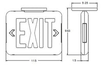 Dual-Lite EVEURWEI LED Exit Sign, Single/ Double Face, Red Letters, White Finish, Emergency Operation, Spectron Self-Diagnostics