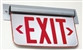 Dual Lite LEWSGXWEIMXK Wall Mount Edge-Lite LED Exit Sign, Single Face, Green Letters, No Arrows, White Finish, Emergency Operation, Spectron Self-Testing, Mirror-Plaque, Recessed Mount