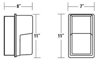 Dual-Lite NRG304BE 42W CFL RidgeLine Outdoor Emergency Perimeter Wallpack, with Emergency Battery Back-Up, Bronze Finish