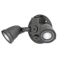 Dual Lite OCRDB03L 6/12V, 3W LED MR16 Decorative Outdoor Remote Lighting Head, Wet Location, Double Head, Black