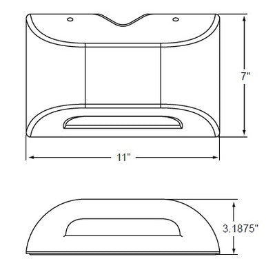 Dual-Lite PGNP High Performance Normally-On Emergency LED Sconce, Wet Location, Platinum Silver Finish