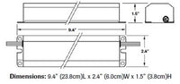 Dual-Lite UFO-5W 32W-215W (4ft. - 8ft.) T8 or T12 Fluorescent Emergency Battery Pack, 600-700 Lumens