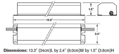 Dual-Lite UFO-6W-CLD One or Two 17W-40W (2ft.-4ft.) or One 40W-215W (5ft.-8ft.) T8, T9, T10, or T12 Fluorescent Emergency Battery Pack, No Self-Diagnostics, Extended Operating Temperature Range