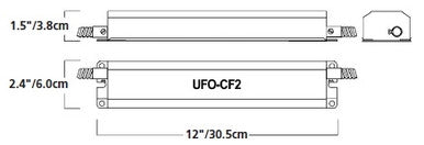 Dual-Lite UFO-CF2 One 13W-42W Twin, Quad or Triple Tube Lamp, One 22W-40W T5 Circline or One 18W-39W Long Compact Fluorescent Lamp Emergency Battery Pack, 700-1250 Lumens