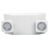 White LED Emergency Light - 1.5W LED Heads - 120-277V - Ceiling or Wall Mount