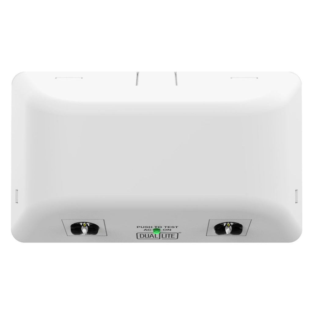 LED Emergency Light, 2 Lamp Heads, 248 Lumens Per head, Wall Mount, 120/277V 4W, White Housing