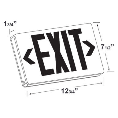 LED Plastic Exit Signs - Commercial Surface Mounted Exit Fixtures - Choose Your Letter and Housing Color