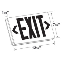 LED Plastic Exit Signs - Commercial Surface Mounted Exit Fixtures - Choose Your Letter and Housing Color