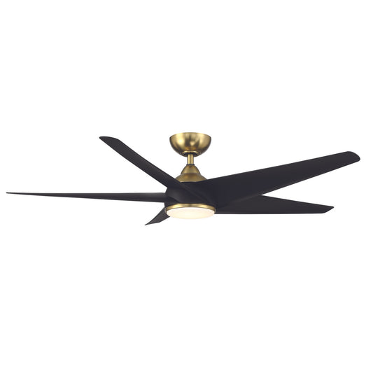 Viper in Soft Brass/Matte Black With Luminaire