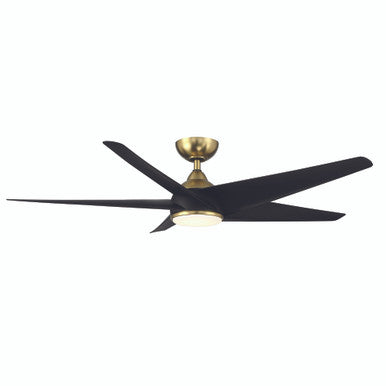 Viper in Soft Brass/Matte Black With Luminaire