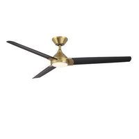 Zelda in Soft Brass/Matte Black With Luminaire