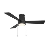 Hug Flush 52 in Matte Black With Luminaire