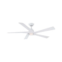 Zeke 60in. in Matte Black with Luminaire - F-111L-MW