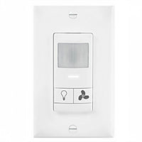 Wall Switch Sensor - Line Voltage, 2-Pole, Minimum Fan Run Time, White