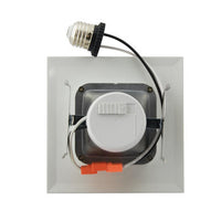 4 Inch Square Recessed Can Retrofit - 6.5 Watt - 600 Lumens - Color Selectable 27K/30K/35K/40K/50K - 120V - Recessed Can Required - Dimmable