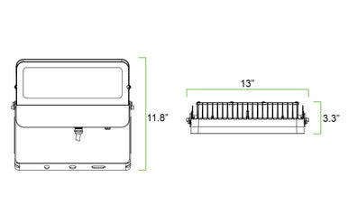 LED Landscape Floodlights - 150W - 19,500 Lumens - 5000K Daylight - 120-277V - Slipfitter Mount - Integrated Photocell