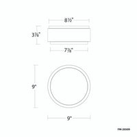 SALVO 9IN FLUSH MOUNT 4CCT 3000K
