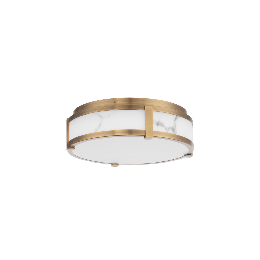 Constantine 14in. LED Flush Mount Light 3000K in Aged Brass