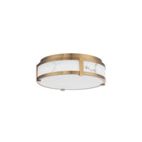 Constantine 14in. LED Flush Mount Light 3000K in Aged Brass