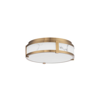 Constantine 14in. LED Flush Mount Light 3000K in Aged Brass