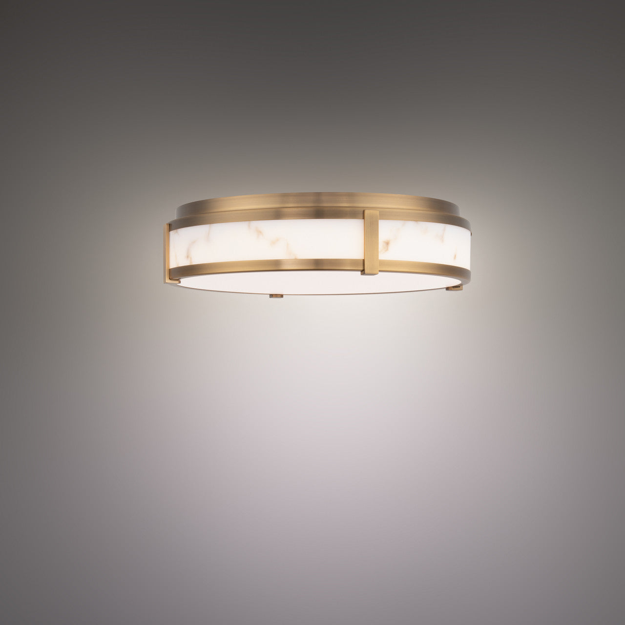 Constantine 18in. LED Flush Mount Light 3000K in Aged Brass