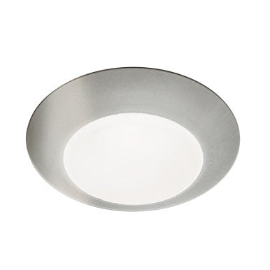 Disc 4in. Energy Star LED Flush Mount 3000K Soft. White in Brushed Nickel